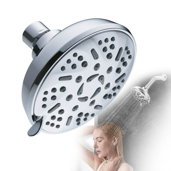 High Pressure Shower Heads With 9 Setting 360° Adjustable Metal Swivel Joint | Self Cleaning Nozzles For Strong Water Flow | Easy Install Rain Showerhead Relaxing Spa,High Flow Shower Head
