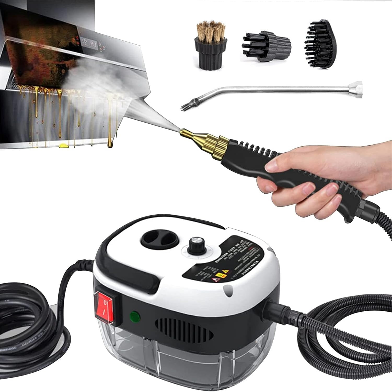 High Pressure Steam Cleaner, 2500W Portable High Temp Bathroom Power