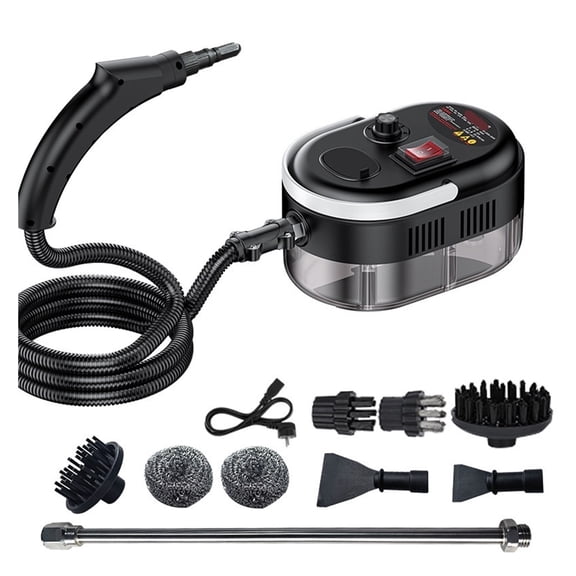 High Pressure Steam Cleaner, Portable Handheld Steamer for Appliance & Car Detailing - BLACK
