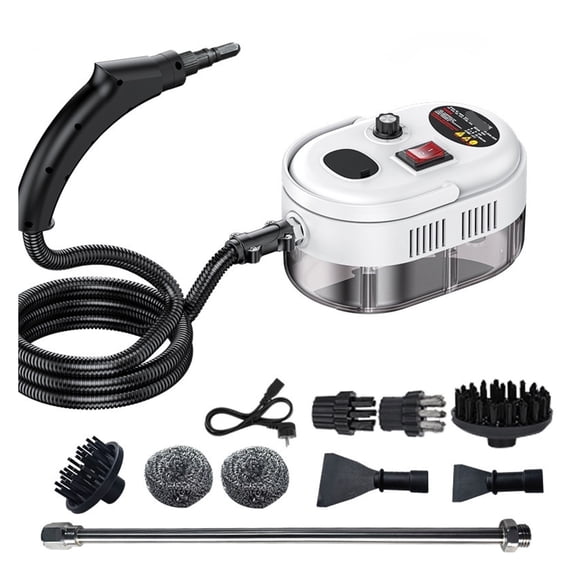 High Pressure Steam Cleaner, Portable Handheld Steamer for Appliance & Car Detailing - WHITE