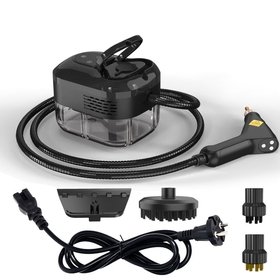 High Pressure/Temp Steam Cleaner - Handheld, LCD Display, 40.58oz Tank | Gear/Handle Adjustable, Easy to Carry | For Kitchen Fumes/Sofa/Carpet | Ideal Gift for Home Cleaners