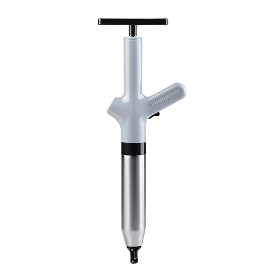 High-Pressure Toilet Plunger, Pneumatic Clog Remover for Bathroom Drains and Pipes, Manual Air Pump Drain Opener, Effective Pipe Cleaning Tool, Gray