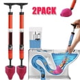 thumbnail image 1 of High Pressure Toilet Unblock a Shot, 2025 New Toilet Plunger Kit, High Pressure Shot Toilet Pipe Plunger Air Drain Clog Remover Tool for Bathroom Kitchen (2pcs), 1 of 8