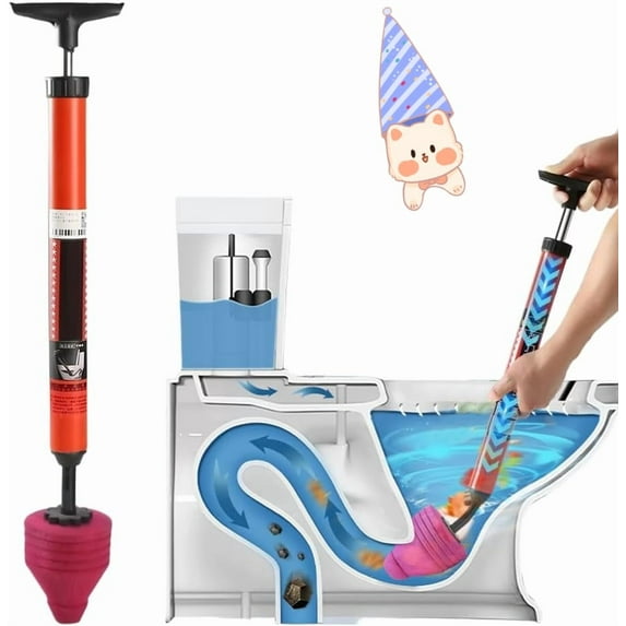 High Pressure Toilet Unblock a Shot, 2025 New Toilet Plunger Kits, High Pressure Shot Toilets Pipe Plunger Air Drain Clog Remover Tool for Bathroom Kitchen (1pcs)