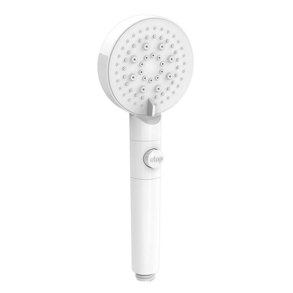 High Pressure Turbo Shower Head, 6 Spray Settings One-Button Water Stop, Booster Rain Shower for Low Water Pressure, Anti-Clog Self-Cleaning Bathroom Handheld Shower