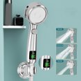 thumbnail image 1 of High Pressure Turbo Shower Head with Digital Temperature Display, 4-Mode Handheld Showerhead for Low Water Pressure, 1 of 8