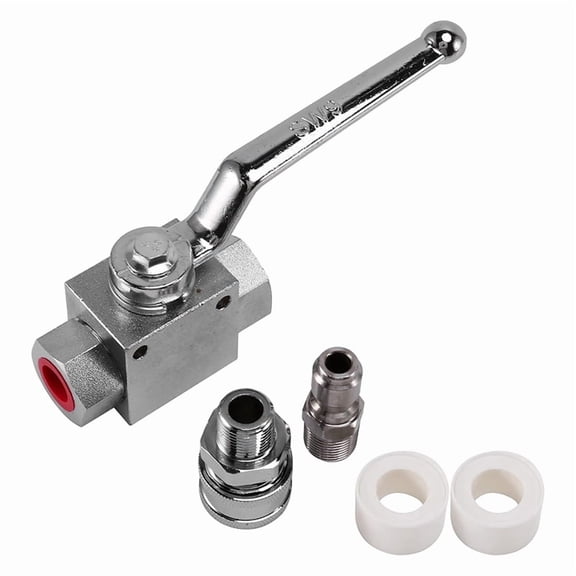 High Pressure Washer Ball Valve Kit, 3/8 Inch Quick Connect for Power Washer Hose, 4500 Psi