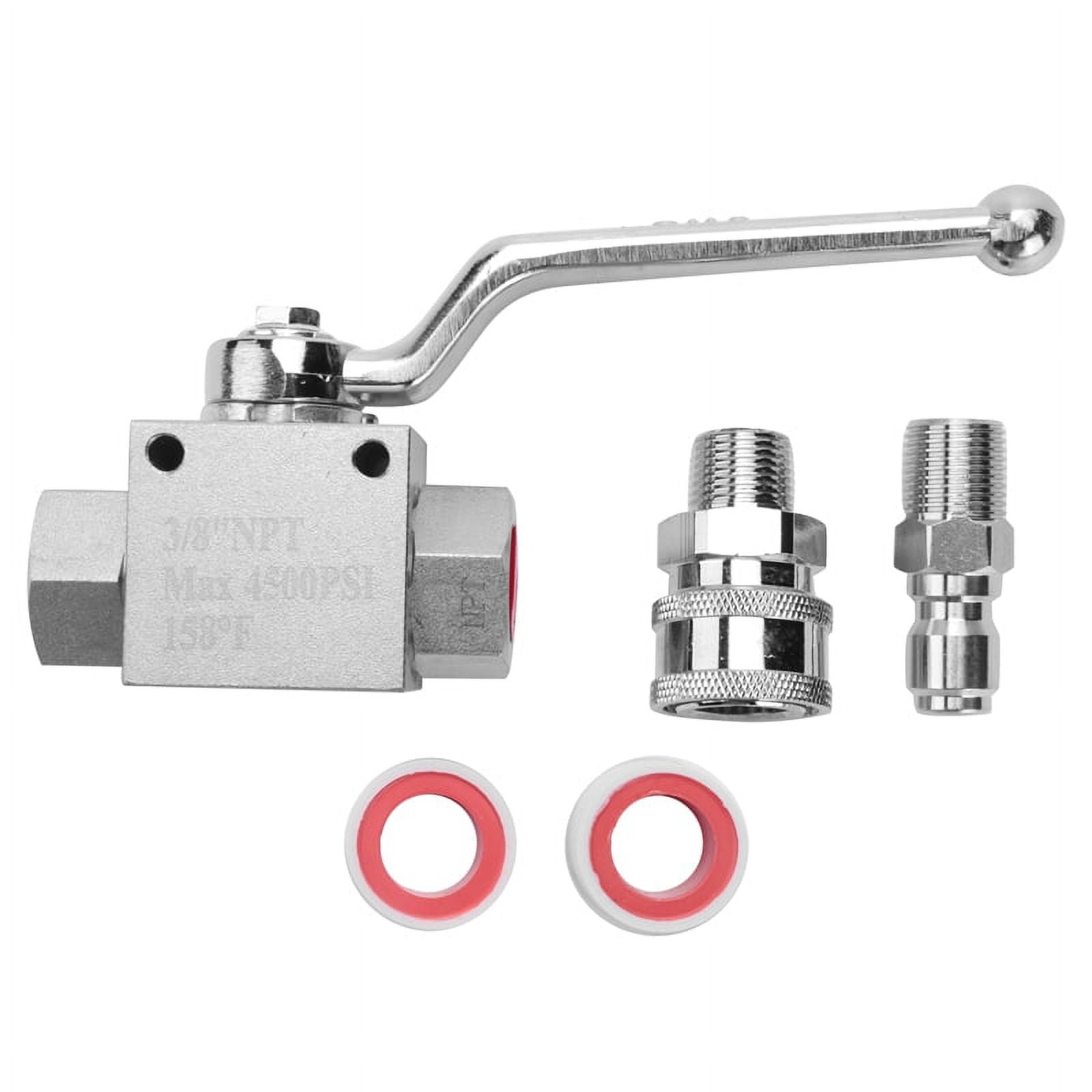 High Pressure Washer Ball Valve Kit, 3/8 Inch Quick Connect for Washer