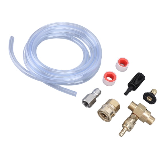 High Pressure Washer Chemical Injector Kit with 3/8 Inch Quick Connect and 9.8ft Hose, 4000PSI Adjustable Valve Set