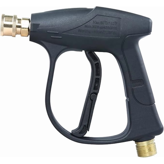 High Pressure Washer Gun 3000 PSI Max, Power Washer Short Gun with 1/4 Inch Quick Connector
