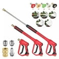 thumbnail image 1 of High Pressure Washer Gun, 4000 PSI Power Washer Spay Gun with Replacement Extension Wand, M22-14,15mm Inlet & 1/4'' Outlet, Pressure Washer Handle with 5 Nozzle Tips, 1 of 10