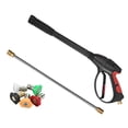 thumbnail image 1 of High Pressure Washer Gun with Extension Rod 5 Different Nozzles 4000 PSI Portable Handheld Car Washer M22 Water Inlet 1/4-inch Nozzle Connection Washing Sprayer for Floor Fence Patio Garden Pet Shower, 1 of 9