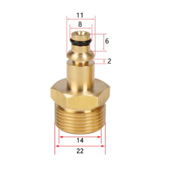 High Pressure Washer M22 Male Thread Adapter Hose Pipe Quick Connect ...