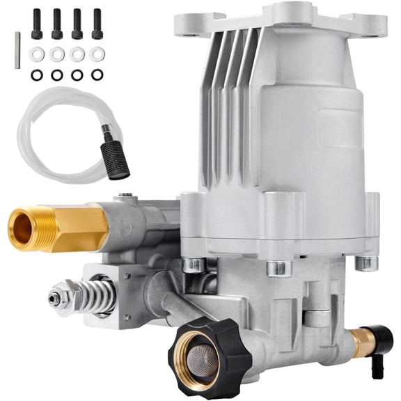 High Pressure Washer Pump 3/4 Inch Shaft Horizontal Type 3400 PSI 2.5 GPM Replacement Kit Parts Cleaning Pump Compatible with Honda Simpson RYOBI Briggs Stratton Subaru Craftsman