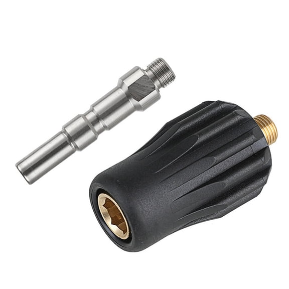 High-Pressure Washer Quick Coupler Adapter with G14 Thread, Brass Male and Female Connector Set for Easy Quick Release, for High Pressure Hoses, Foam Lances and