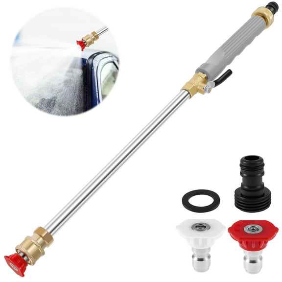 High Pressure Washer Wand for Garden Hose Hydro Jet High-Pressure Washer Tools with 2 Nozzles Heavy-Duty Metal Hose Nozzle Multi-Purpose Pressure Washer Tool for Car Garden Yard