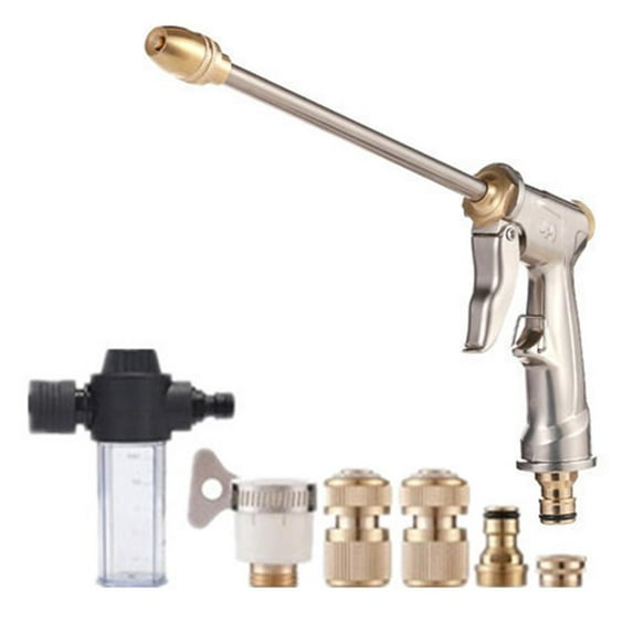 High Pressure Water Gun Garden Hose Wand Nozzle Sprayer,Garden Hose Nozzle fits 3/4” Garden Hose Thread,Adjustable Spray Gun for Lawn & Garden,Washing Cars,Watering Garden,Cleaning,Showering Pets