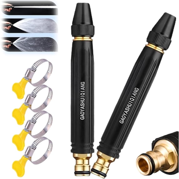 High Pressure Water Gun with Booster Nozzle, Small Water Gun for Car Wash and Garden Hose, Power Washer Gun for House Wash and Plant Watering (2PCS)