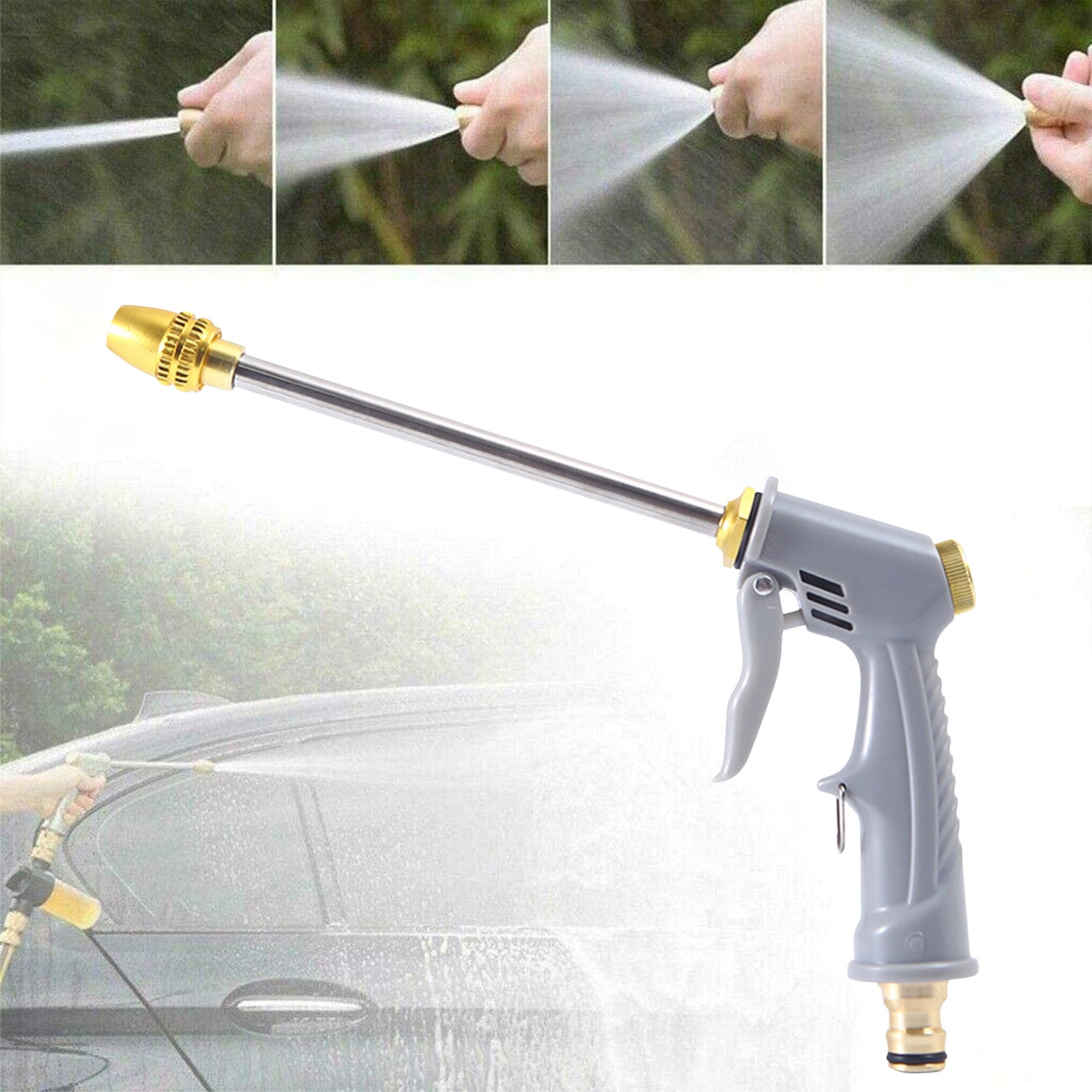 High Pressure Water Hose Nozzle Long Spray Nozzle Garden Hose Car Wash