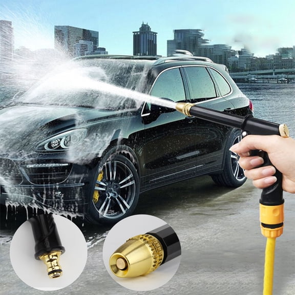 High Pressure Water Nozzle, 7.5 x 7.1 x 1.38 In Plastic, Adjustable Mist Stream Spray, Lock Grip Handle, Suitable for Garden Watering Window Wash, 1 Pack