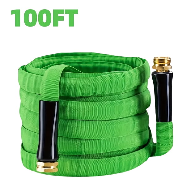 High-Pressure Watering Hose with Pressure Washer Wand - 3/4 Inch Expandable Design & Durable Rubber Construction for Car Washing, Lawn & Garden Care.
