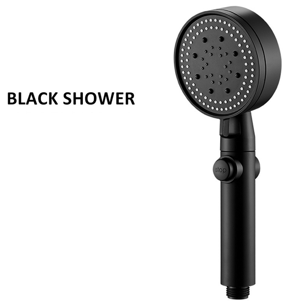 High Pressure bath Shower Head 5 mode large Chrome handset heads water saving