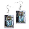 thumbnail image 1 of High Priestess Earrings Women - Tarot Earring - Zodiac Earring - Tarot Jewelry (The High Priestess), 1 of 8