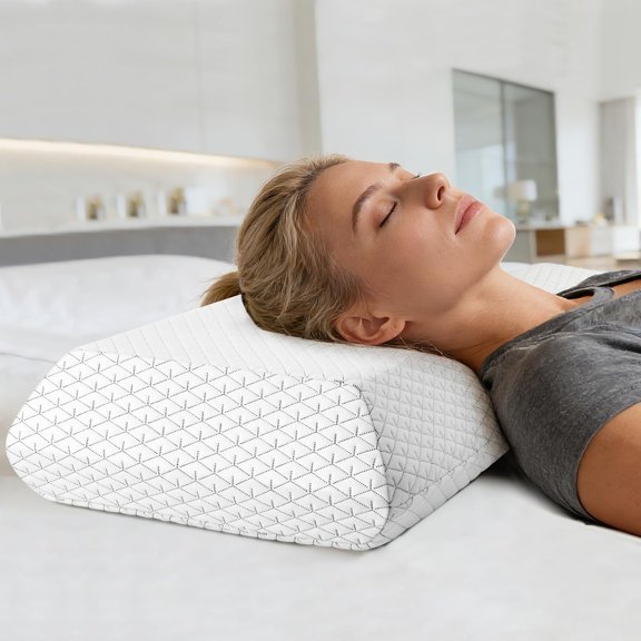 High Profile Pillow for Heavy People & Big Guys - Extra Thick Sleep Support for Broad Shoulders, Side Sleepers & Large Frame Adults 25"X15"X5.5