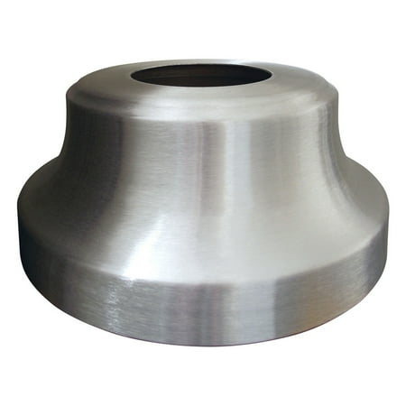 High Profile Trumpet Aluminum Flash Collar - For 4" Diameter Pole Satin