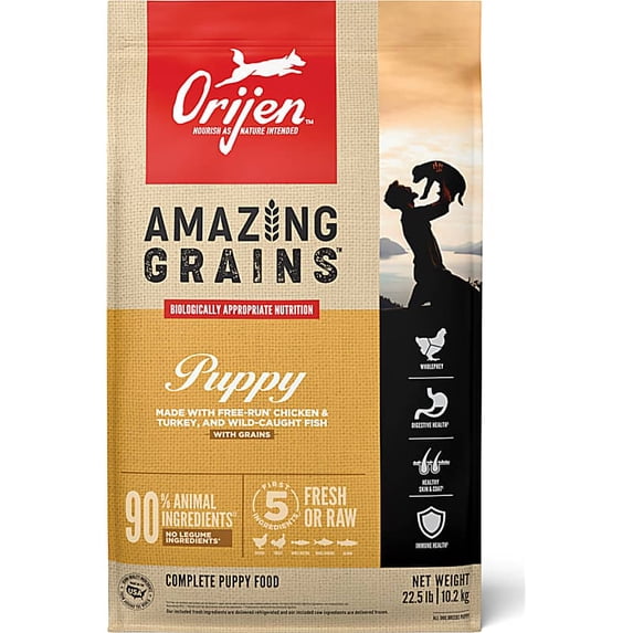 Orijen High Protein, Amazing Grains Dry Puppy Food 22.5 lbs.