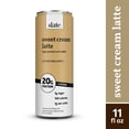 thumbnail image 1 of Slate Milk Sweet Cream Latte, High Protein Iced Coffee, 20g Protein, 11 fl oz Can, Ready to Drink, 1 of 8