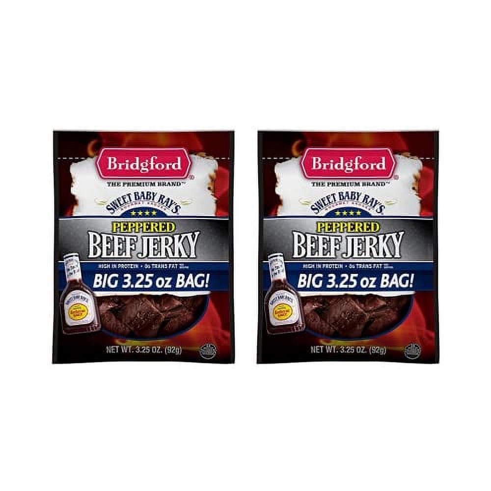 High Protein Jerky, Low Carb Snack, Low Calorie, Keto Friendly, Peppered, 3.25 oz (Pack of 2