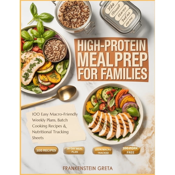 High-Protein Meal Prep For Families: 100 Easy Macro-Friendly Weekly Plans, Batch Cooking Recipes & Nutritional Tracking , (Paperback)