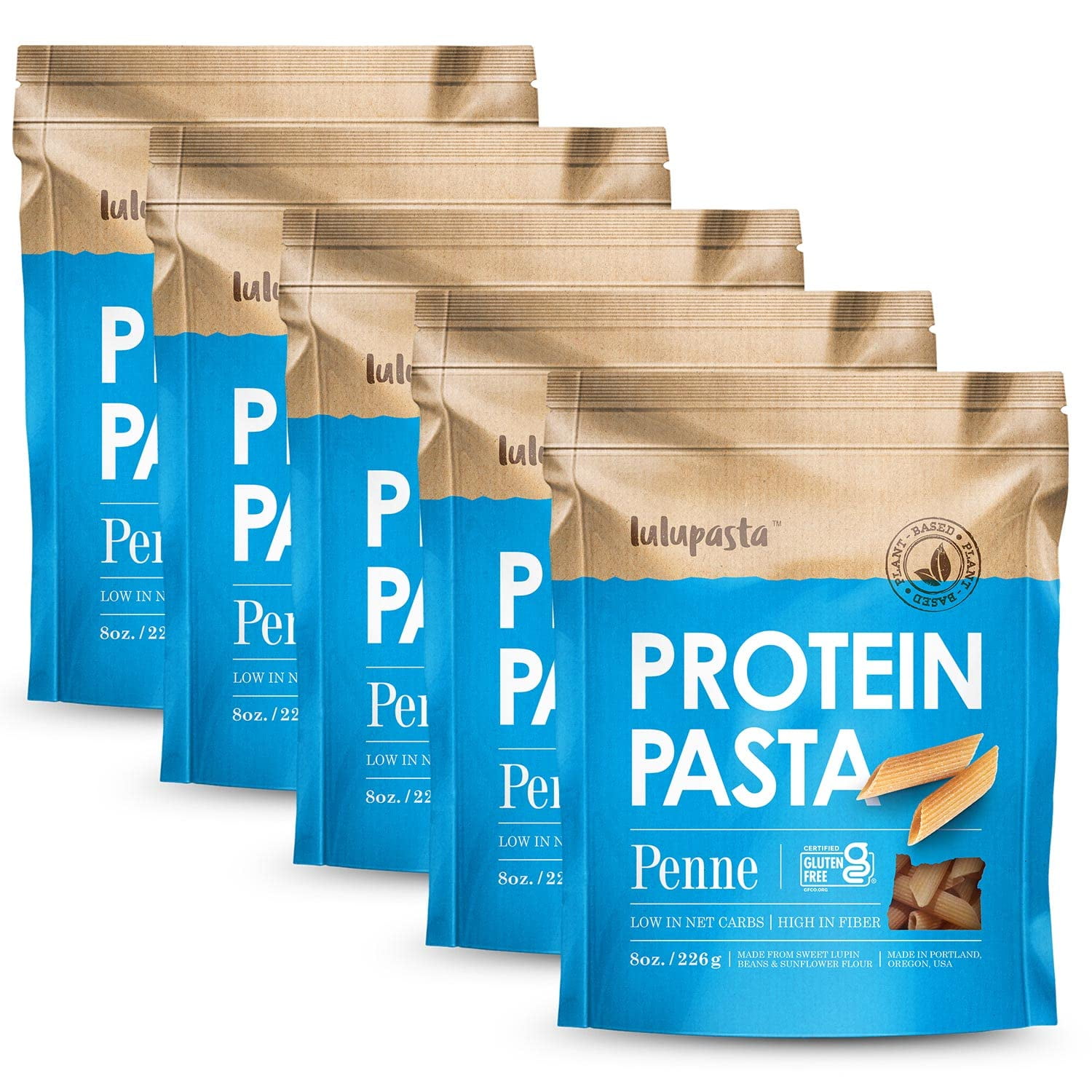 High Protein Pasta, 19g, Made with Lupin Flour & Sunflower Flour, 4g