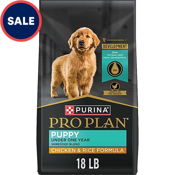 Purina Pro Plan High Protein Shredded Blend Chicken & Rice Formula Puppy Food 34 lbs.