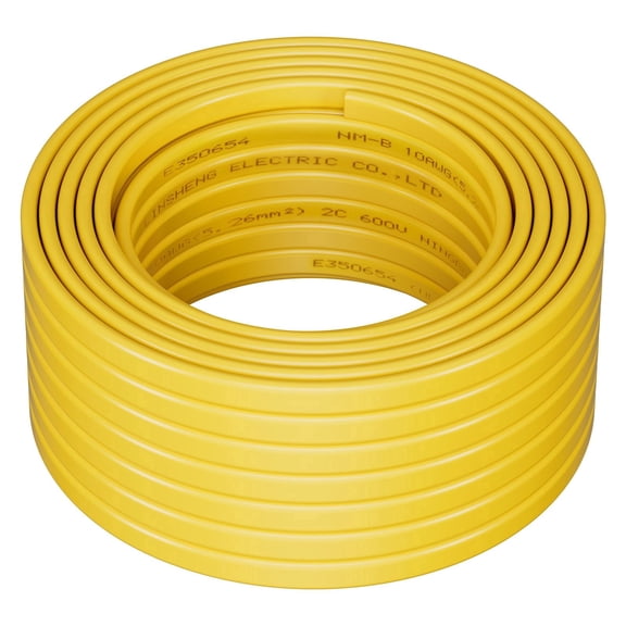 High-Purity Copper NM-B Cable, 50 Feet, Flame Retardant PVC Sheath, Indoor Wire for Residential and Commercial Electrical Wiring
