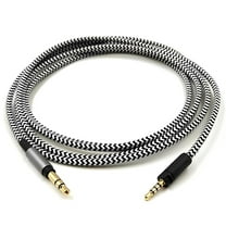 High Purity OFC Nylon Upgrade Cable 4ft Compatible with Sennheiser HD4.30, HD400S, HD350BT, HD4.40BT, HD4.50BTNC, HD458, HD458BT, HD450BT, and Momentum Headphones, 3.5mm to 2.5mm