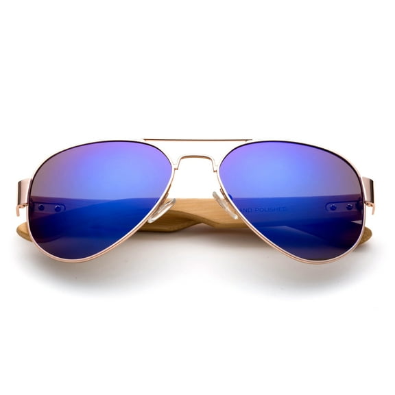 High Qaulity Real Bamboo Arm Aviator Sunglasses Bamboo Sunglasses for Men & Women