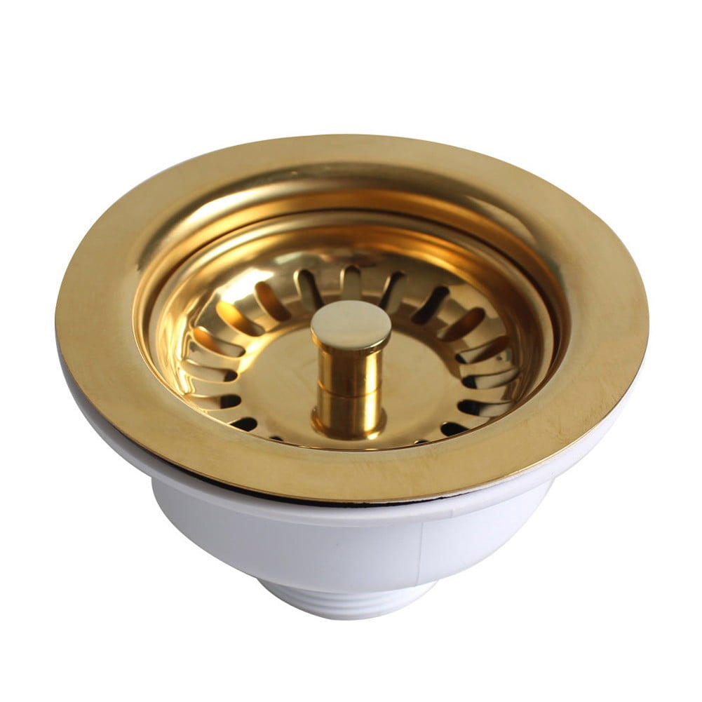 HighQuality 114MM Stainless Steel Sink Dish Drainer Strainer With Gold