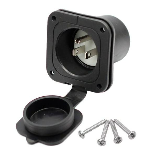 High-Quality 125250V 15 Amp Flanged Power Inlet Receptacle RV Plug for