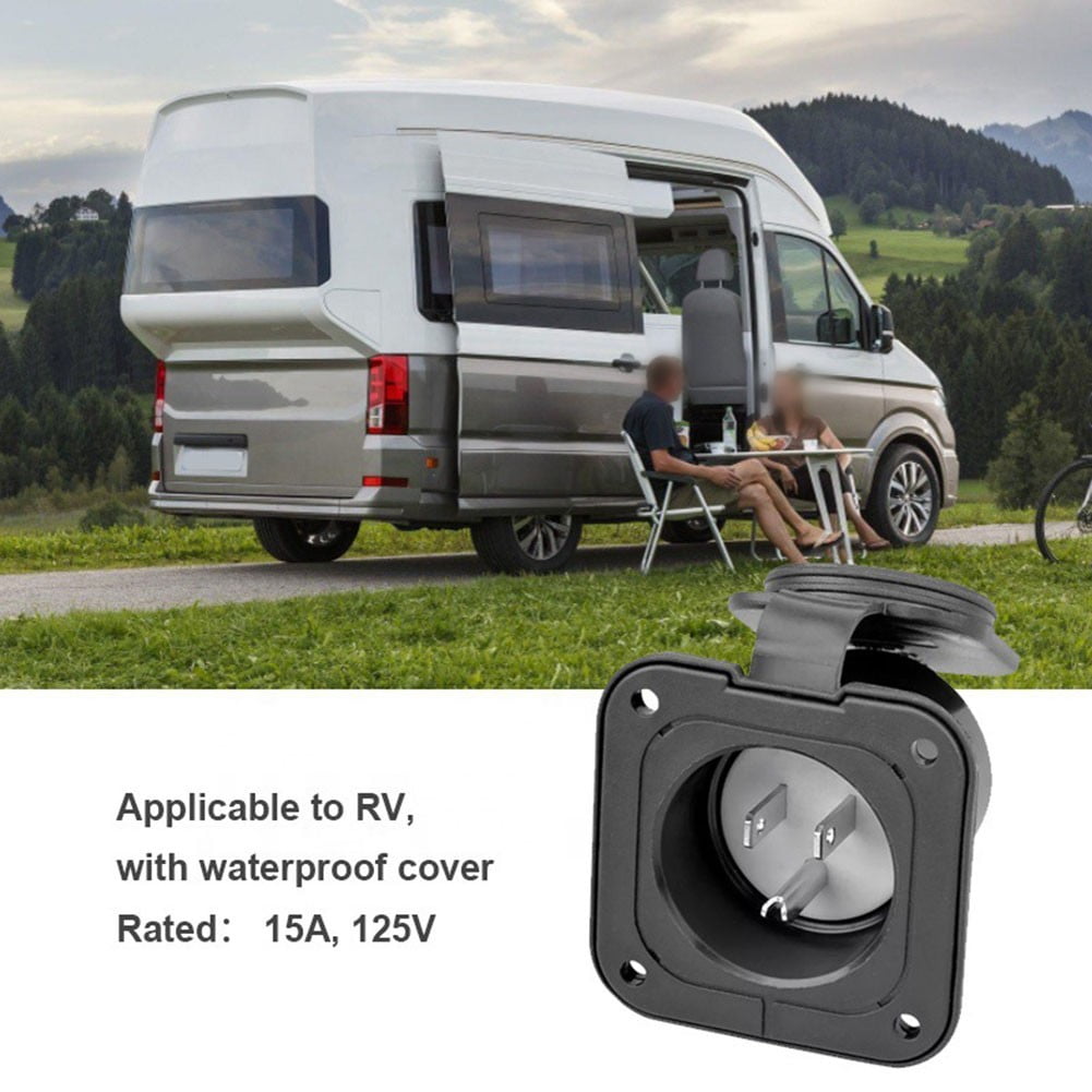 High-Quality 125250V 15 Amp Flanged Power Inlet Receptacle Rv Plug For