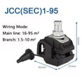 thumbnail image 1 of High Quality 1KV No-Peeling Cable 2 Main Line Connector Piercing Connector Clamp Cable Clips Insulation Piercing Connector JCC(SEC)1-95, 1 of 8