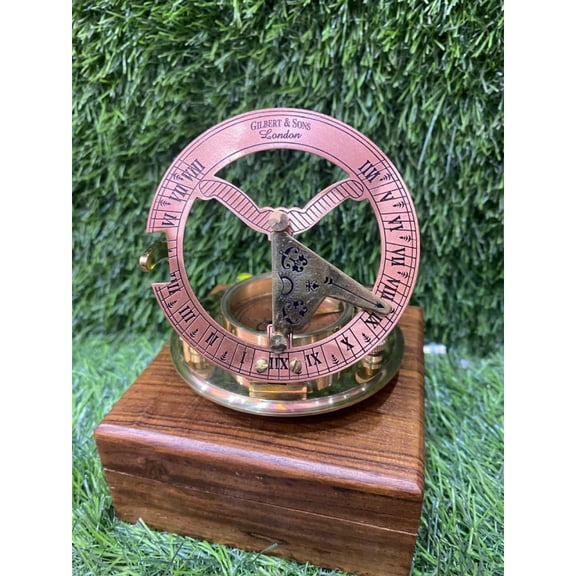 High Quality 3 Inch Brunton Compass Nautical Marine Vintage Functional Gilbert Compass Engraved Wooden Box for Hiking Outdoor
