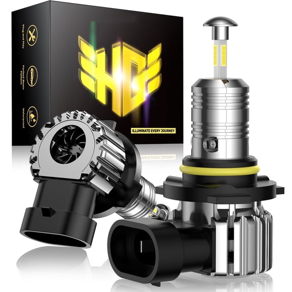 SPEEDWOW High Quality 360° Full Illumination 60W 6500K 20000LM IP68 Rated LED Headlight Bulbs (2 Pcs) Perfect Fit for T6F, 9005/HB3