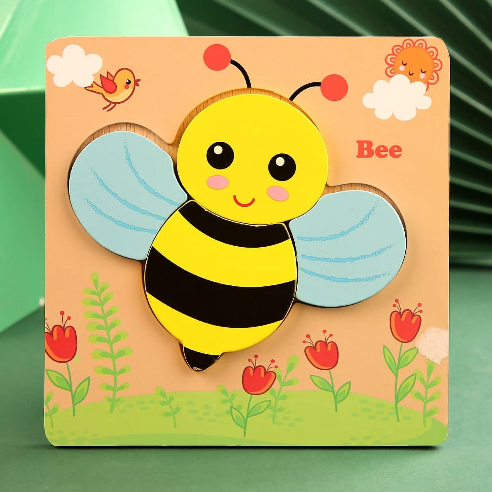 High Quality 3D Wooden Puzzle Baby Cartoon Animal Traffic Jigsaw Early ...