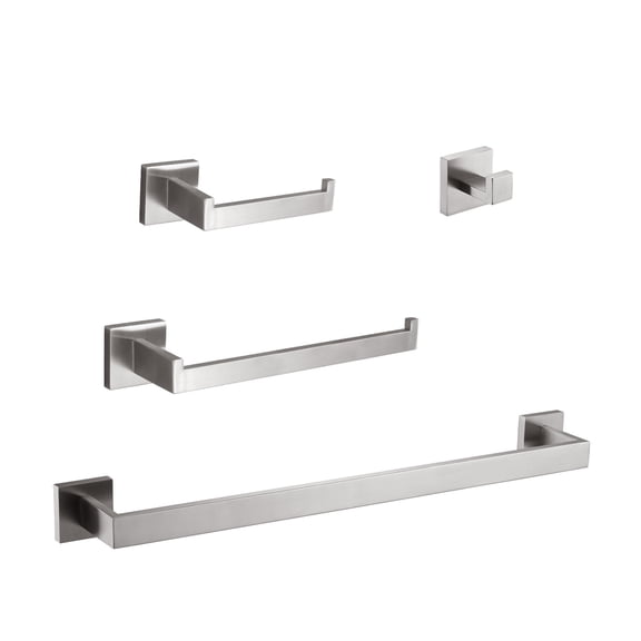High-Quality 4-Piece Bathroom Hardware Set | Wall-Mounted to Organize Bathroom and Outdoor Showers | Scratch-Resistant and Rustproof
