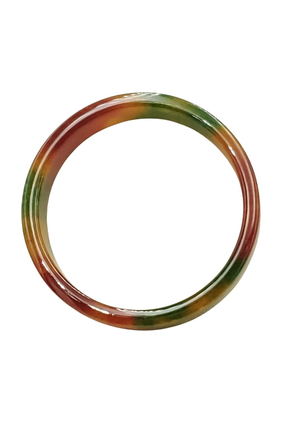 Jade Bangle 48–72mm | YingMart Jadeite Jade Yellow Green Gift for Her Mom Sister Mens Grandma (48-50mm)