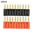 thumbnail image 1 of High Quality 4Mm Banana Plug Male Connector Gold Audio Speaker Wire Cables 20Pcs Smile Home, 1 of 7