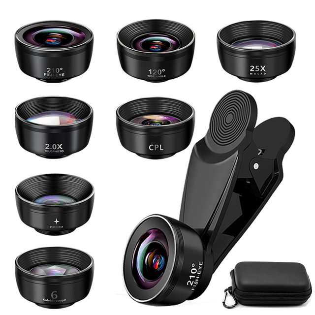 High Quality 7 in 1 Phone Camera Lens Fisheye Fisheye Wide Angle Macro