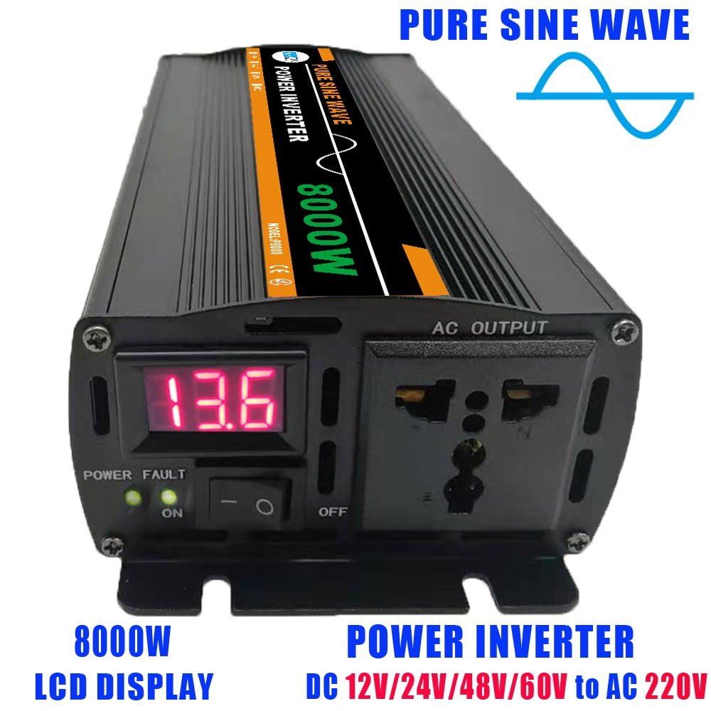 High-Quality 8000W Pure Sine Wave Power Inverter for Solar Panel, Home,
